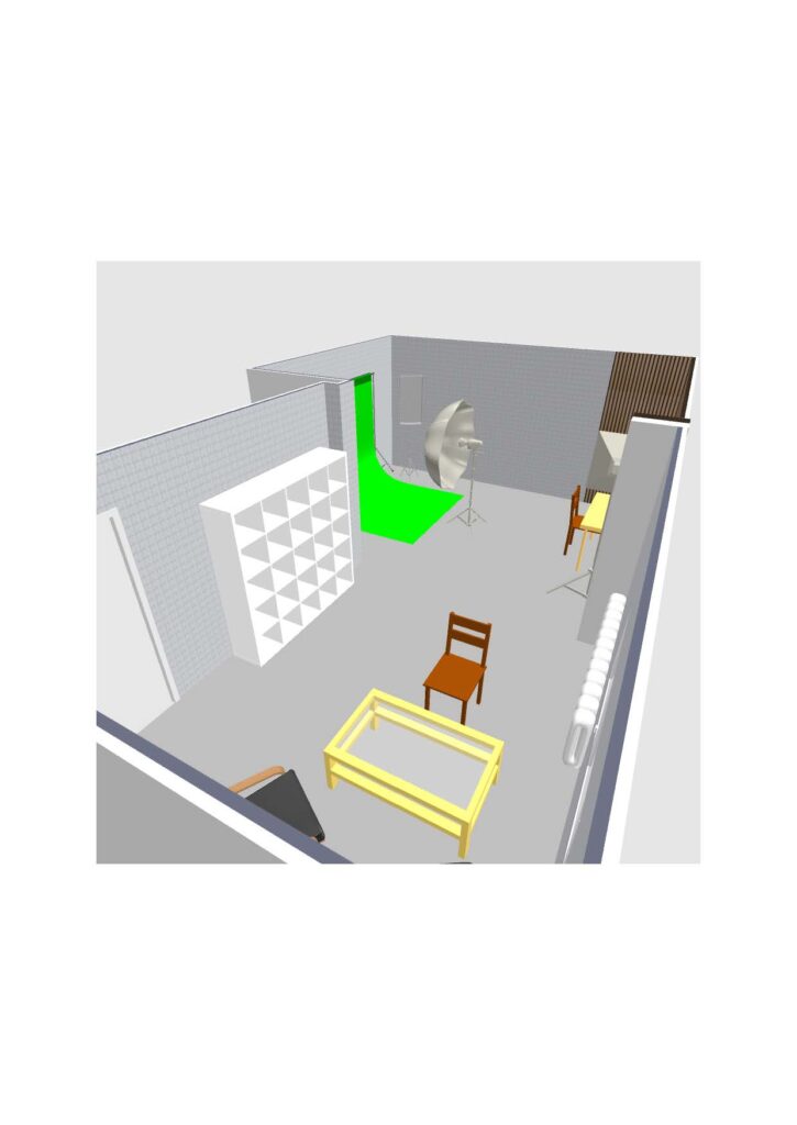 Ein 3-D-Rendering des künftigen Fotostudios.